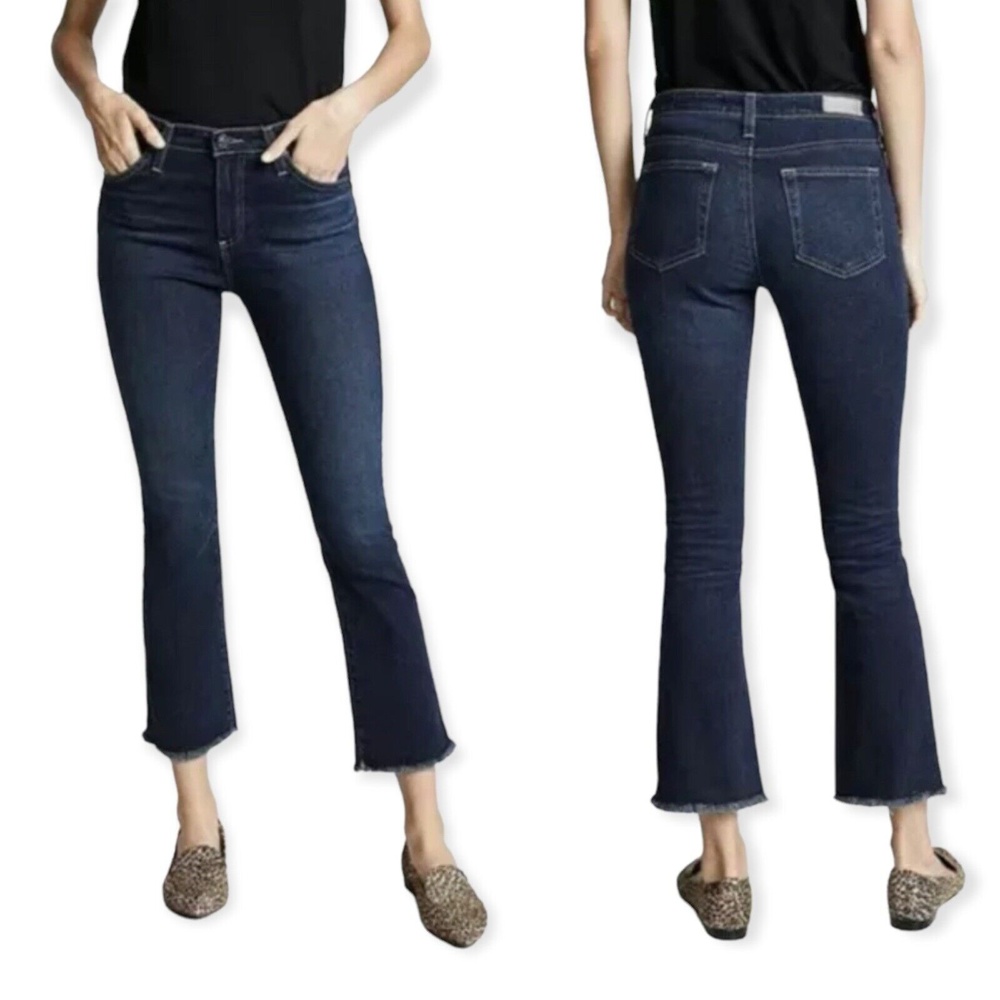 AG Adriano Goldschmied Women’s High-Rise Slim Flare Jodi Cropped Jeans Size 28